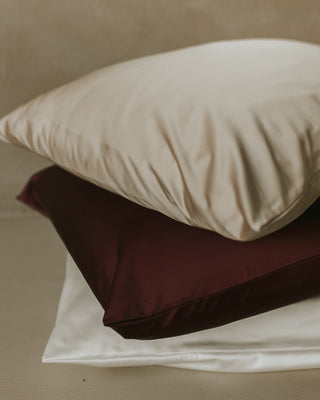 Taie d'oreiller en satin - Nacré