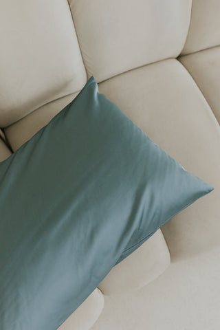 Taie d'oreiller en satin - Turquoise