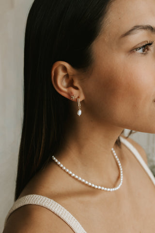 Camélia Stud Earrings - Vermeil