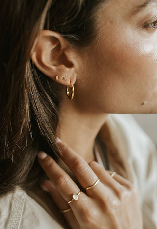 Boucles d'oreilles Waverly - Plaqué or 18k