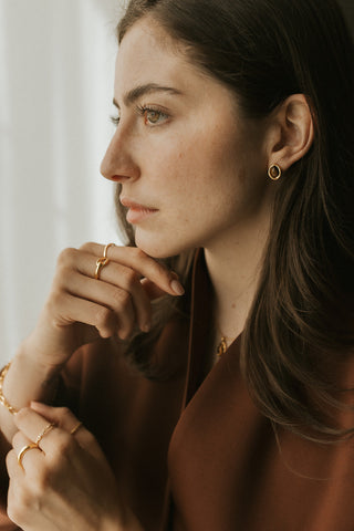 Boucles d'oreilles Calla - Plaqué or 18k