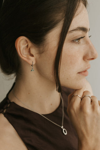 Boucles d'oreilles Splendeur (Moss Agate)