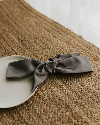 Bandeau avec boucle en satin - Taupe