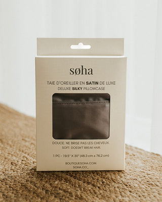 Taie d'oreiller en satin - Taupe