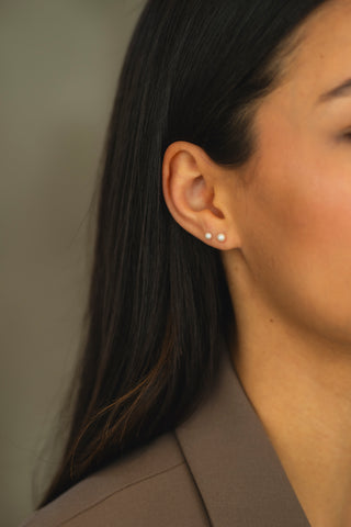 Boucles d'oreilles Perles 4 mm