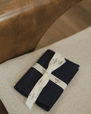 Linen Dish Towel – Navy