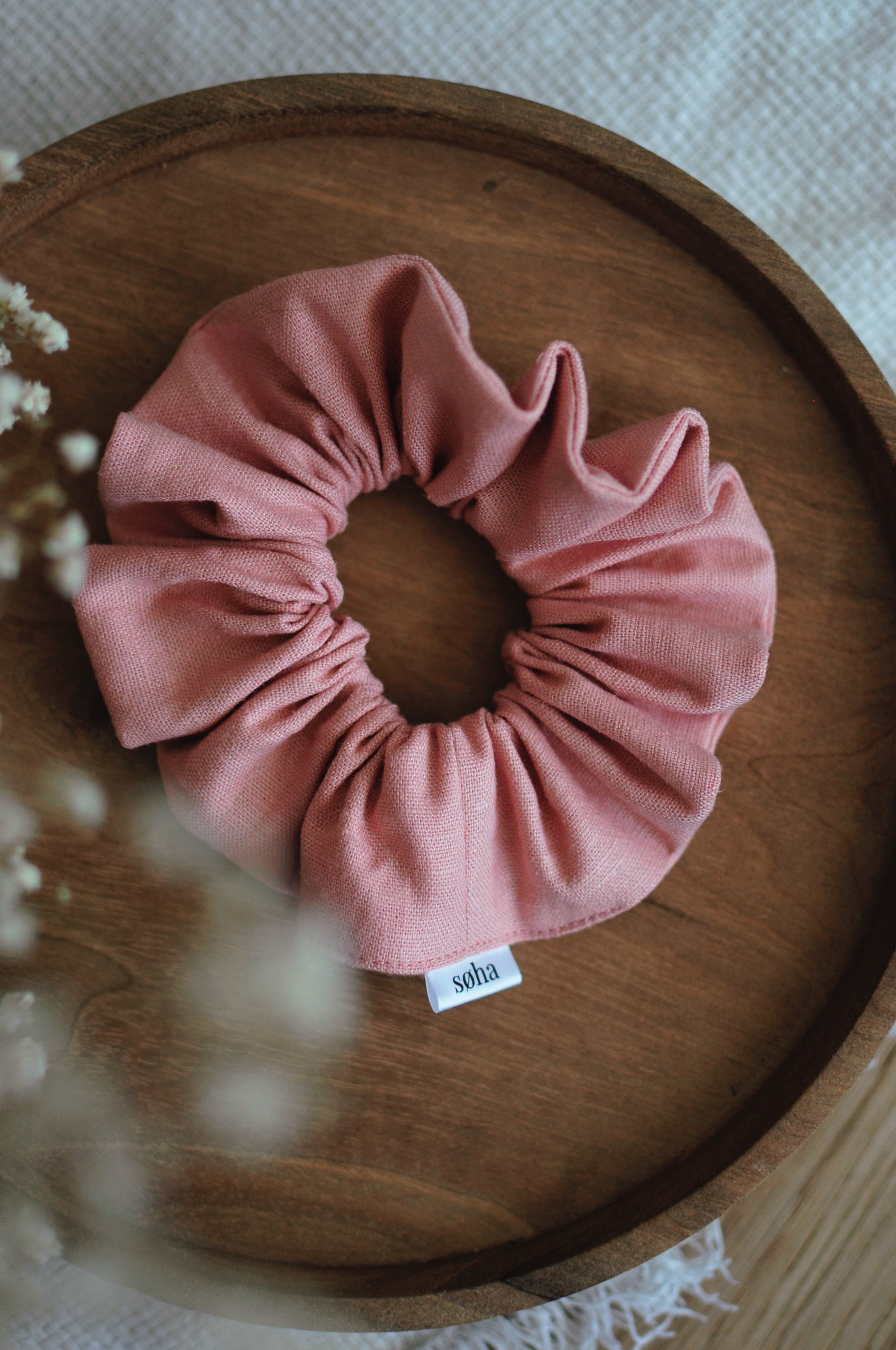 Linen scrunchie - Pale pink