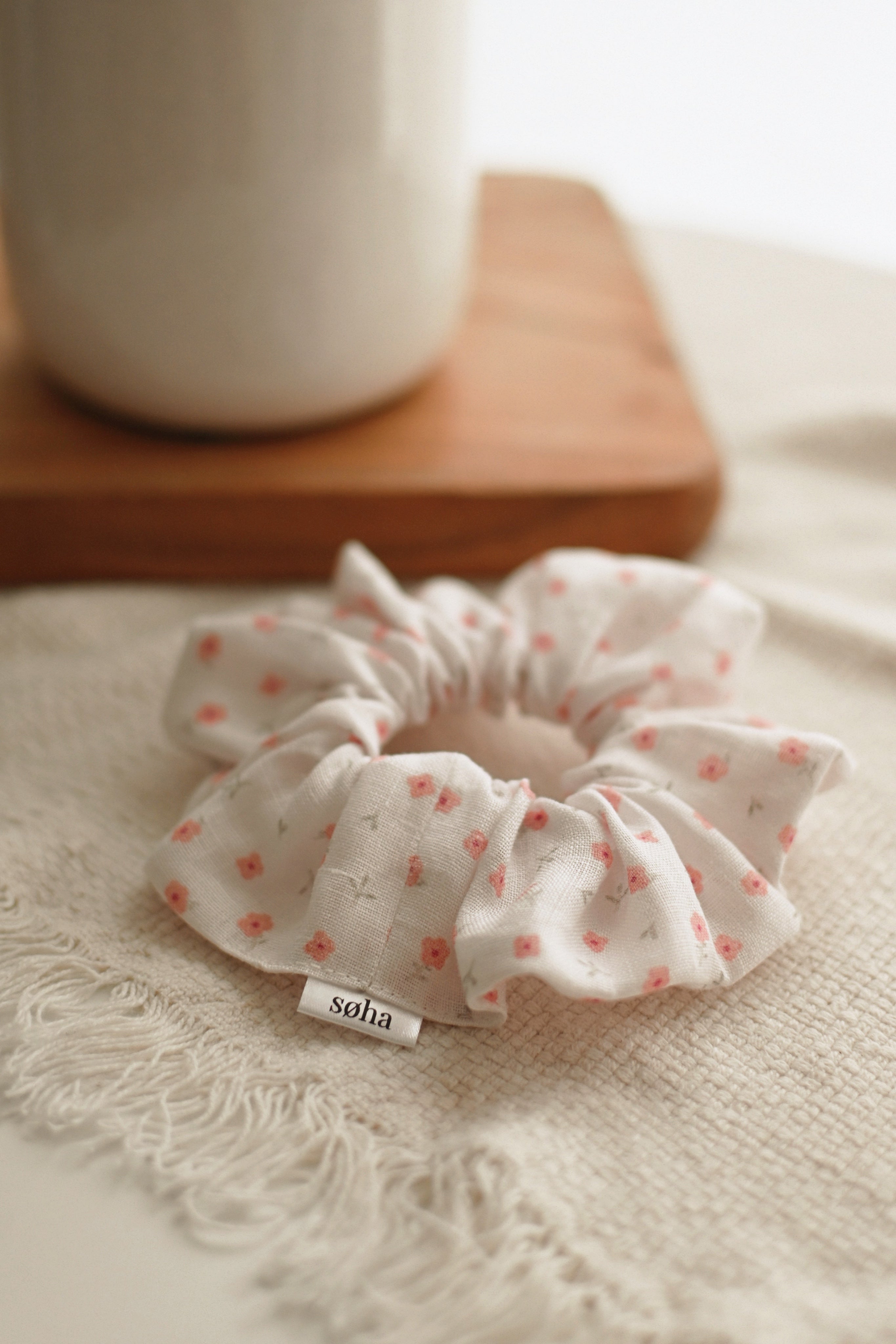 Linen scrunchie - Blooming