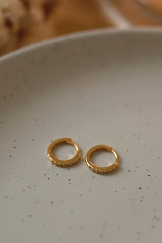 Zirconia Hoops - Vermeil