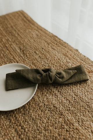 Bandeau avec boucle en ramie - Kaki