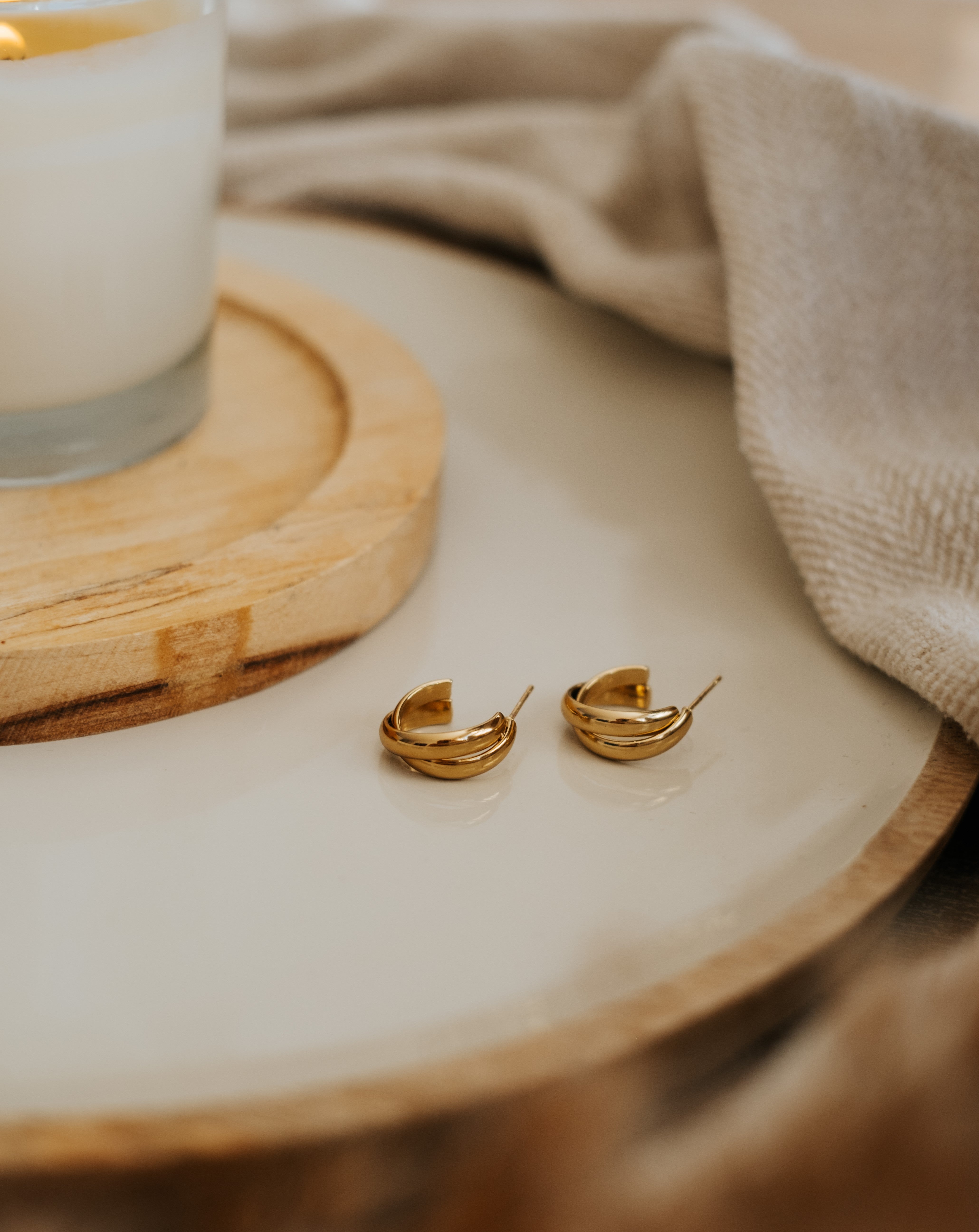 Torsado Earrings - Gold Plated