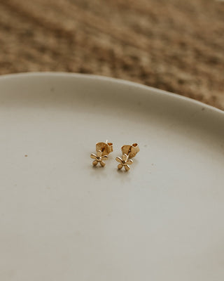 Camélia Stud Earrings - Vermeil