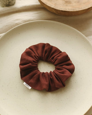 Linen Scrunchie – Bordeaux
