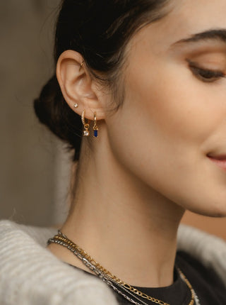 Zirconia Hoops - Vermeil
