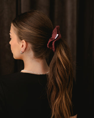 Linen Scrunchie – Bordeaux