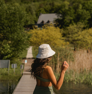 100% Linen Bucket Hat – Off-White
