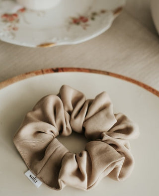 Lyocell Scrunchie – Coffee Beige