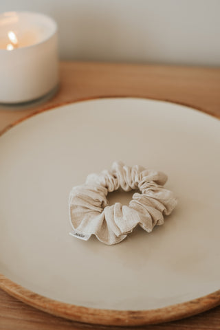 Linen scrunchie - Beige