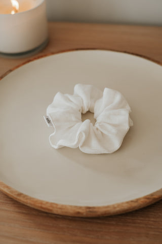 Linen scrunchie - Off-white