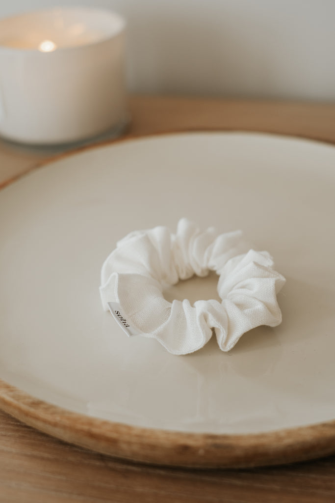 Linen scrunchie - Off-white
