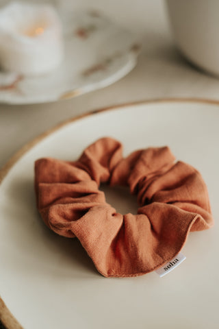 Linen Scrunchie – Lava Pink
