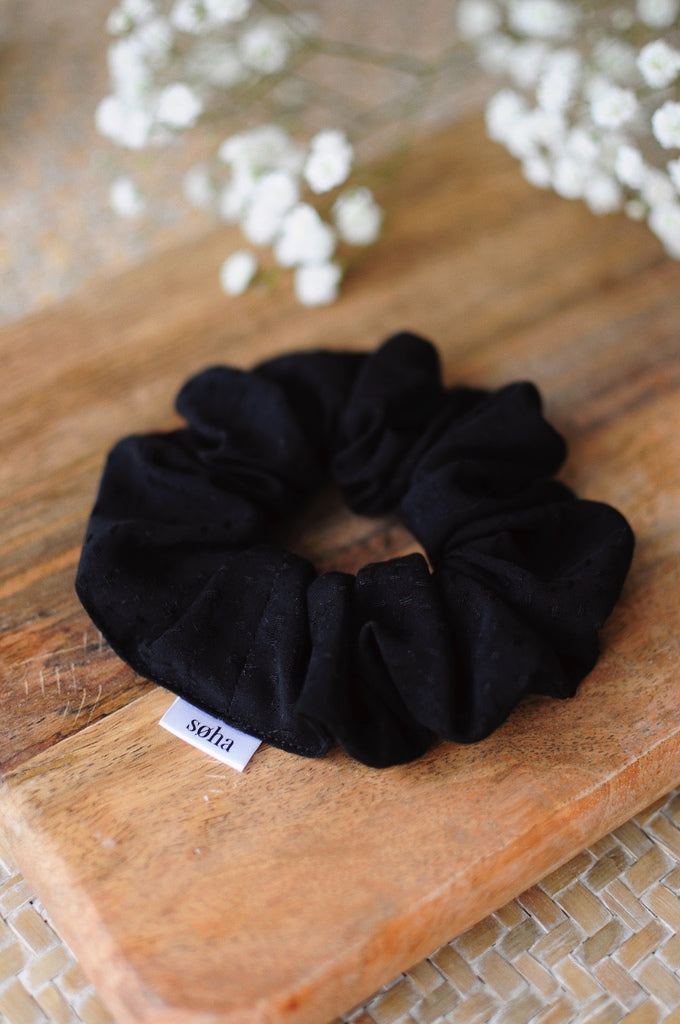Poppy scrunchie - Black