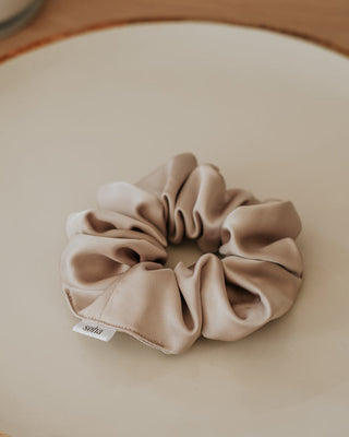 Satin scrunchie - Mushroom