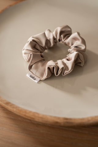 Satin scrunchie - Mushroom