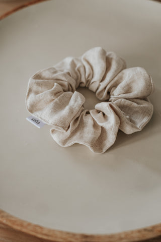 Linen scrunchie - Beige