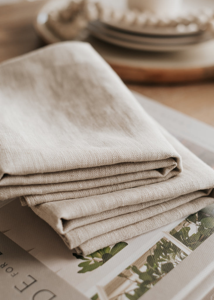 Tea towel - Cream linen