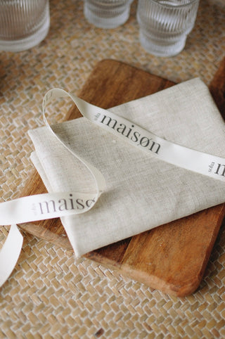 Linen Dish Towel – Cream